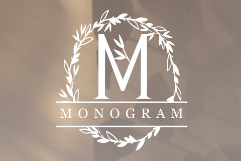 Monogram Wreath Floral Font LetterdayStudio 