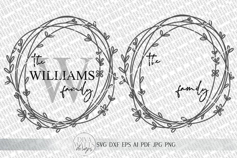 Monogram Wreath SVG | Farmhouse Sign SVG | dxf and more SVG Diva Watts Designs 