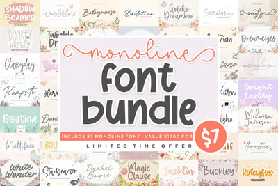 Monoline Font Bundle! Font Balpirick 
