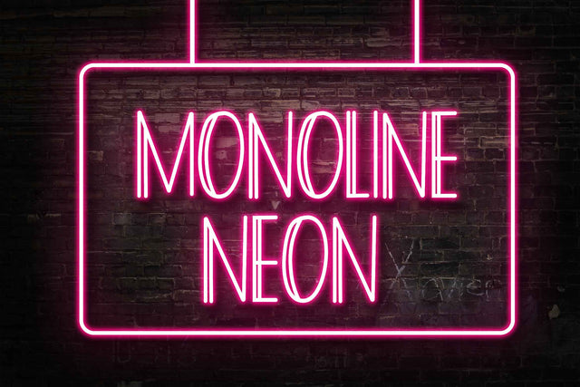 Monoline neon Font LetterdayStudio 