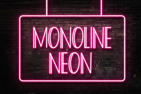 Monoline neon Font LetterdayStudio 