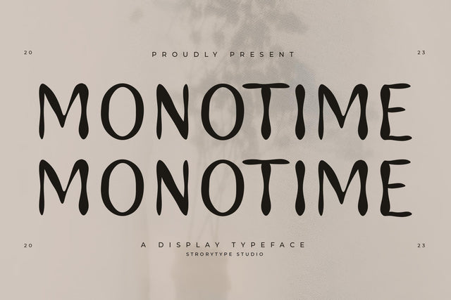 Monotime Typeface Font Storytype Studio 