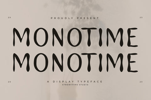 Monotime Typeface Font Storytype Studio 