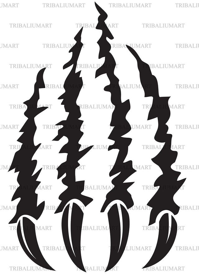 Monster Claw and Marks Scratch SVG TribaliumArtSF 