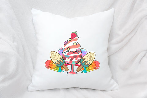 Monster Ice Cream Scary Halloween PNG Sublimation Rupkotha 