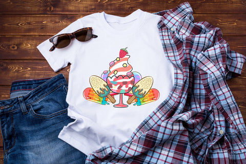 Monster Ice Cream Scary Halloween PNG Sublimation Rupkotha 