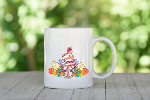 Monster Ice Cream Scary Halloween PNG Sublimation Rupkotha 