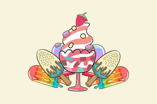 Monster Ice Cream Scary Halloween PNG Sublimation Rupkotha 