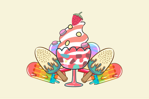 Monster Ice Cream Scary Halloween PNG Sublimation Rupkotha 