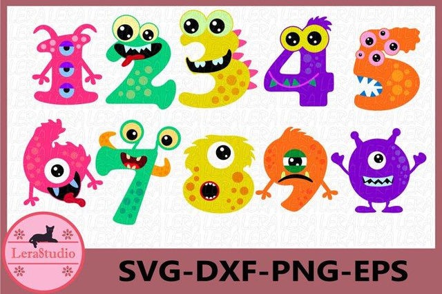 Monster Numbers SVG SVG Lerastudio 