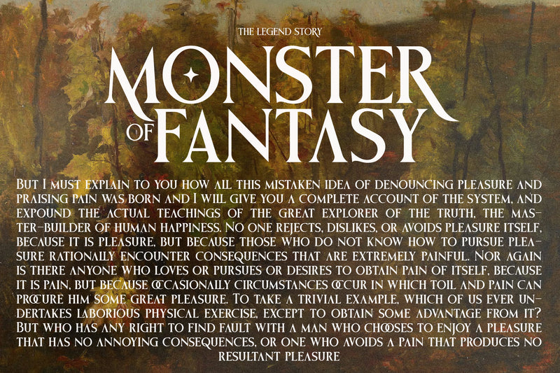 MONSTER OF FANTASY Typeface - So Fontsy