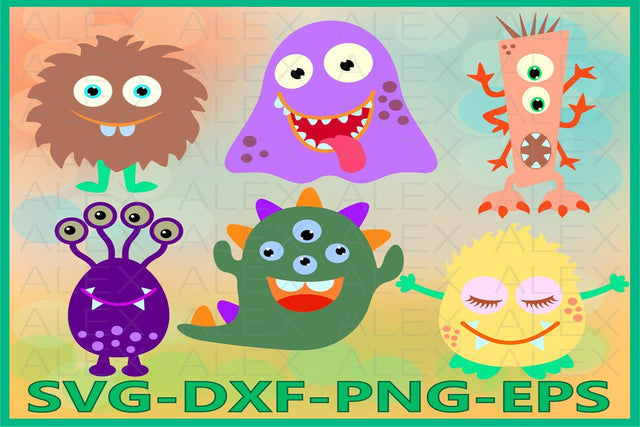 Monster Party Svg SVG AlexSVGStudio 