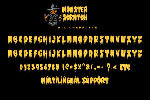 Monster Scratch Font Letterara 