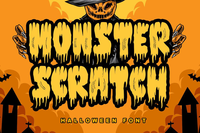 Monster Scratch Font Letterara 