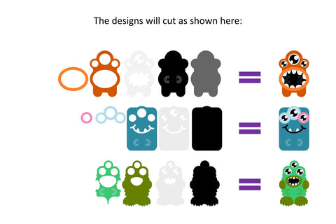 Monster sweet holders SVG Digital Gems 