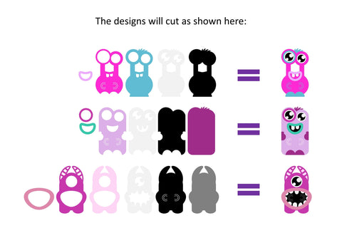 Monster sweet holders SVG Digital Gems 