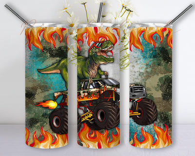 Monster Truck Dinosaur 20oz Skinny Tumbler Png, Camouflage Monster Truck Png, Extreme Vehicle Png, Monster Png, Cartoon Tumbler, Png Sublimation Design Sublimation PixelChick 