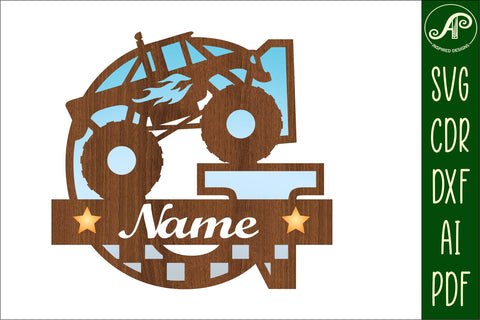 Monster Truck Monogram Letter G SVG Cut file SVG APInspireddesigns 