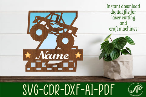 Monster Truck Monogram Letter Z SVG Cut file SVG APInspireddesigns 