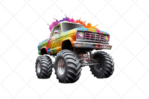 Monster Truck Sublimation Clipart Bundle Sublimation FloridPrintables 