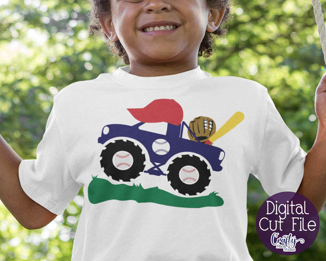 Monster Truck Svg, Baseball Sport Shirt Svg, Kids Truck File SVG Crafty Mama Studios 