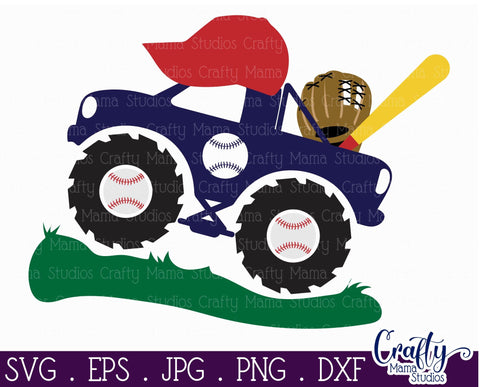 Monster Truck Svg, Baseball Sport Shirt Svg, Kids Truck File SVG Crafty Mama Studios 