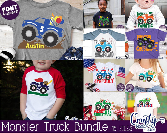 Monster Truck Svg, Monster Truck Shirt Svg, Holiday Truck SVG Crafty Mama Studios 
