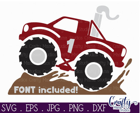 Monster Truck Svg - Monster Truck Shirt Svg SVG Crafty Mama Studios 