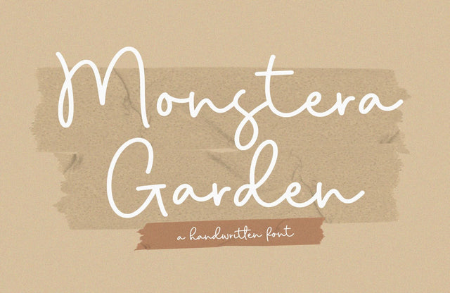 Monstera Garden Font Timur type 