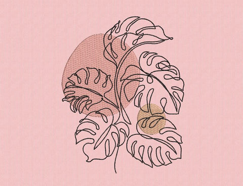Monstera Leaf 5 Machine Embroidery Design Embroidery/Applique DESIGNS Angie 