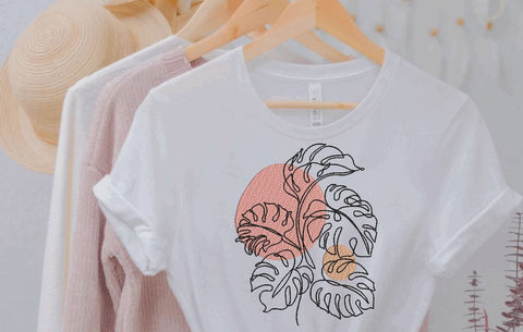 Monstera Leaf 5 Machine Embroidery Design Embroidery/Applique DESIGNS Canada Embroidery 