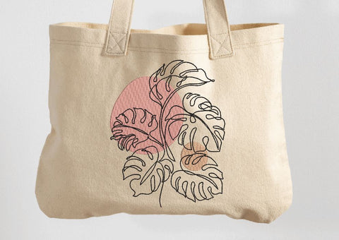 Monstera Leaf 5 Machine Embroidery Design Embroidery/Applique DESIGNS Canada Embroidery 