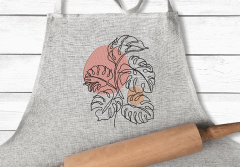 Monstera Leaf 5 Machine Embroidery Design Embroidery/Applique DESIGNS Canada Embroidery 