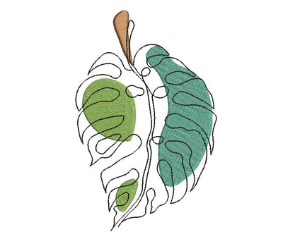 Monstera Leaf Machine Embroidery Design Embroidery/Applique DESIGNS Angie 