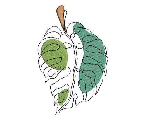 Monstera Leaf Machine Embroidery Design Embroidery/Applique DESIGNS Angie 