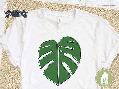 Monstera Leaf SVG | Botanical SVG | Farmhouse Sign Design SVG LilleJuniper 