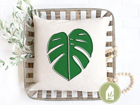 Monstera Leaf SVG | Botanical SVG | Farmhouse Sign Design SVG LilleJuniper 