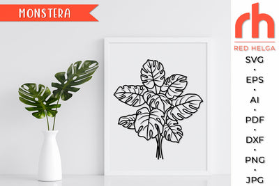 Monstera Leaves SVG - Jungle Leaf Cut File SVG RedHelgaArt 