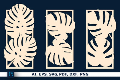 MONSTERA Metal Wall Decor SVG Bundle SVG MD JOYNAL ABDIN 
