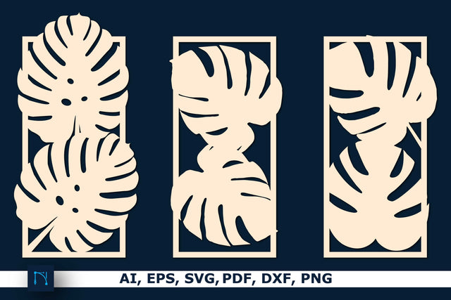 MONSTERA Metal Wall Decor SVG Bundle SVG MD JOYNAL ABDIN 