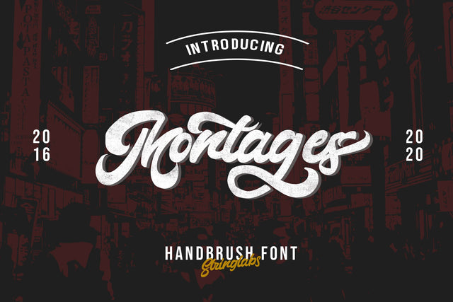 Montages - Retro Bold Script Font Font StringLabs 