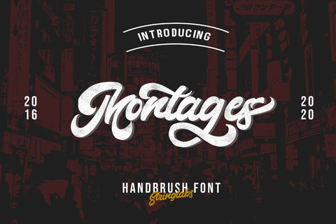 Montages - Retro Bold Script Font Font StringLabs 