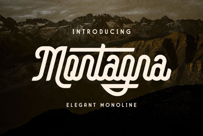 Montagna - Elegant Monoline Font Arterfak Project 