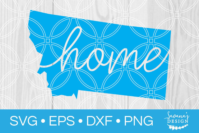 Montana State with Home SVG SavanasDesign 