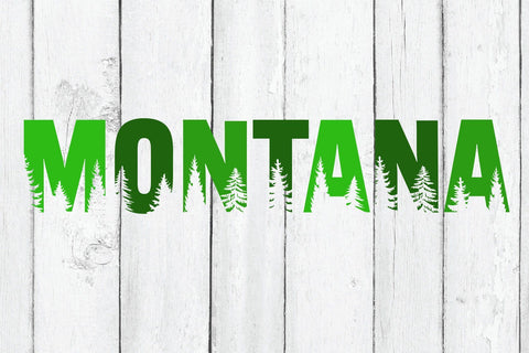 Montana with tree cut out SVG SVG B Renee Design 