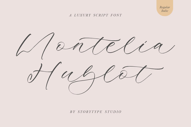 Montelia Hublot - Luxury Script Font Font Storytype Studio 