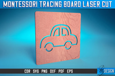 Montessori Tracing Board Laser Cut SVG | Game Laser Cut SVG Design | CNC Files SVG Fly Design 