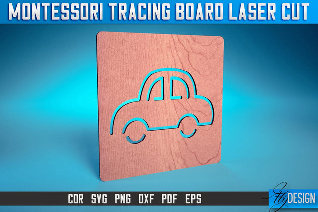 Montessori Tracing Board Laser Cut SVG | Game Laser Cut SVG Design | CNC Files SVG Fly Design 