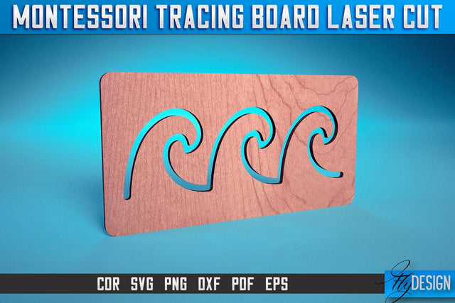 Montessori Tracing Board Laser Cut SVG | Game Laser Cut SVG Design | CNC Files SVG Fly Design 