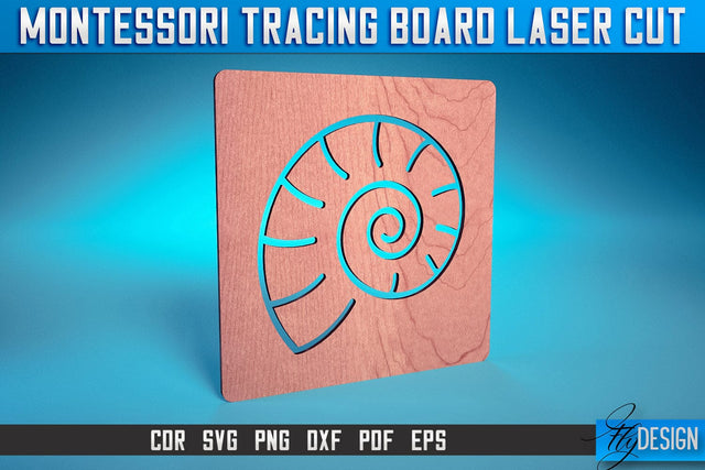 Montessori Tracing Board Laser Cut SVG | Game Laser Cut SVG Design | CNC Files SVG Fly Design 
